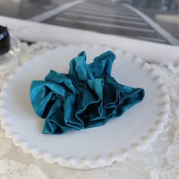 Chic 100% Silk Skirt Design Hair Scrunchie-Double Layer