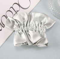 Chic 100% Silk Skirt Design Hair Scrunchie-Double Layer