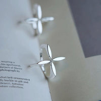 Minimalist Cross Flower Ring-Adjustable