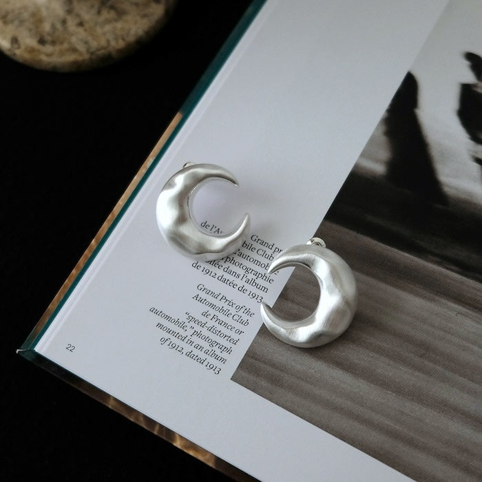 Silver Moon Earrings