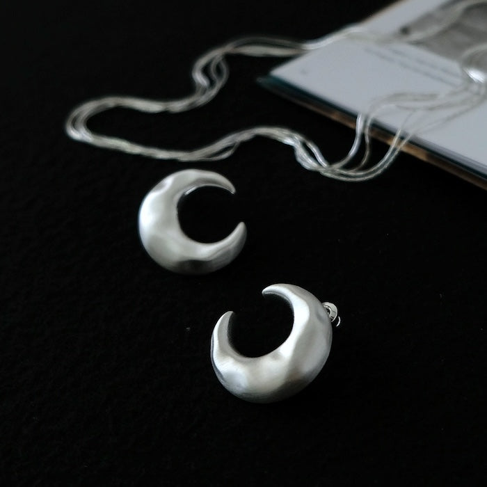 Silver Moon Earrings