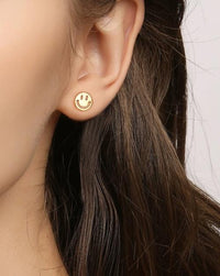 Timeless Design Smiling Face Ear Studs