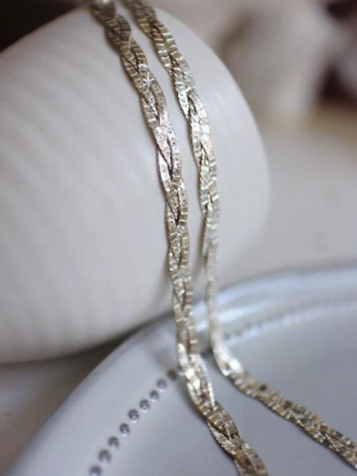 Sterling silver Braided Herringbone chain