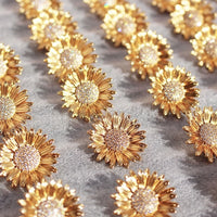 Modern Vintage Sunflower Love Ear Studs