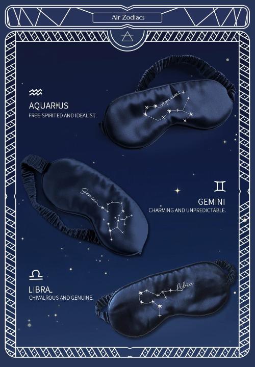 Zodiac Signs 100% Silk Sleeping Mask-Oversize