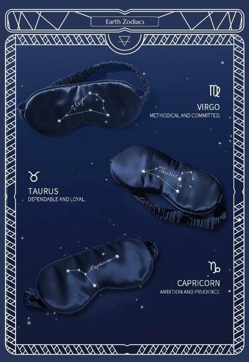 Zodiac Signs 100% Silk Sleeping Mask-Oversize