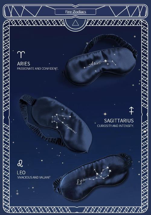 Zodiac Signs 100% Silk Sleeping Mask-Oversize