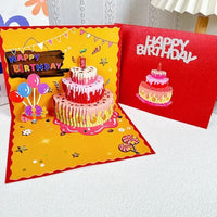 3D Gift Card - Happy Birthday Cake Card