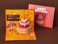 3D Gift Card - Happy Birthday Cake Card