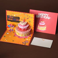 3D Gift Card - Happy Birthday Cake Card