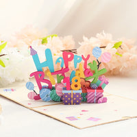 3D Gift Card - Happy Birthday Letters Card