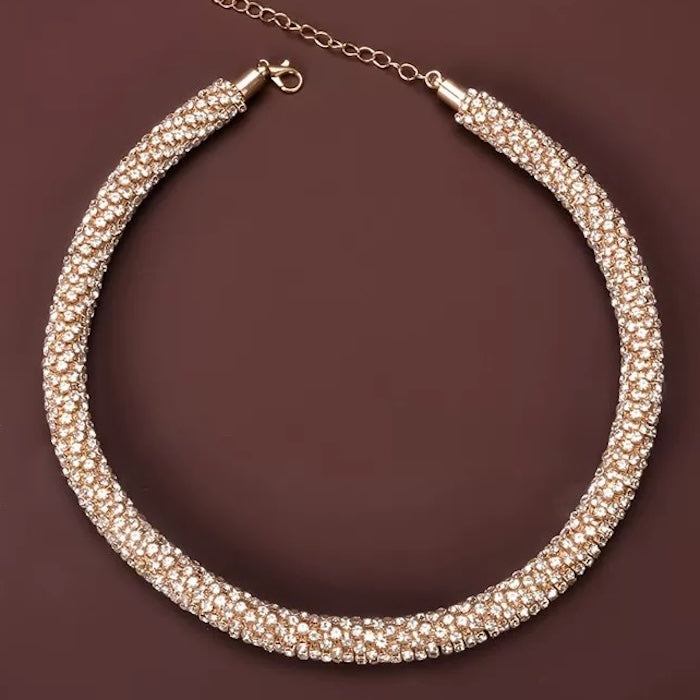 Diamond Look Book Look Chain Necklace