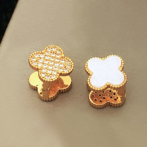 Elegant Lucky Clover Double Sides Earrings