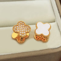 Elegant Lucky Clover Double Sides Earrings