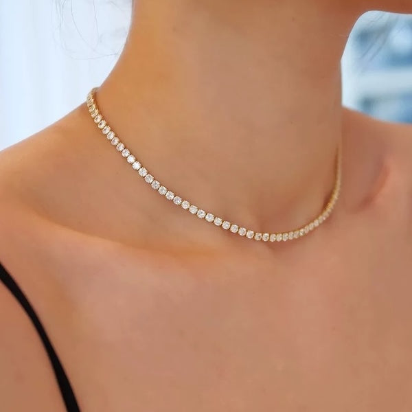 Timeless Diamond Look Sparkling Choker