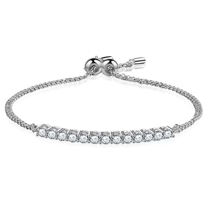 Chic Moissanite Stone Smile Bracelet