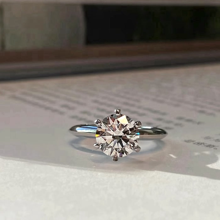 Timeless 6 Claws Solitaire Rings - Moissanite Stone