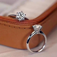 Timeless 6 Claws Solitaire Rings - Moissanite Stone