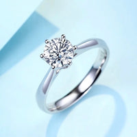 Timeless 6 Claws Solitaire Rings - Moissanite Stone