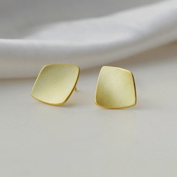 Geometric Rhombus Surface Ear Studs