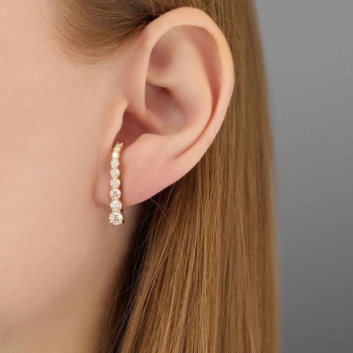 Elegant Sparkling Line Earrings