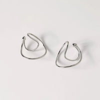 Geometric 3D fluid Line Ear Cuff-One Pair