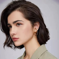 Geometric 3D fluid Line Ear Cuff-One Pair
