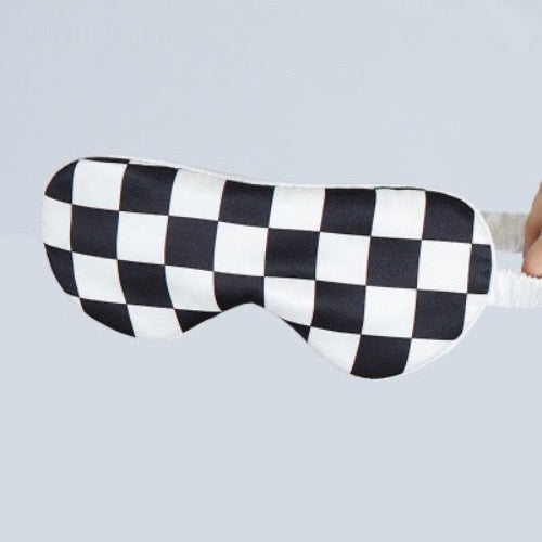 100% Silk Sleep Mask-Strips n Checkboard Patterns