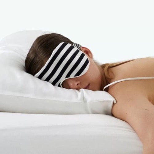 100% Silk Sleep Mask-Strips n Checkboard Patterns