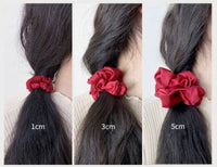 100% Silk Scrunchie Set - 19 mm - One set of 3