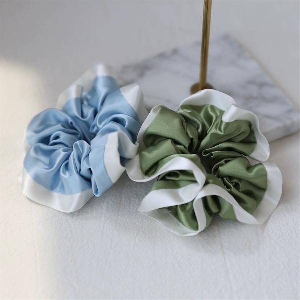 Modern 100% Silk Silhouette Hair Scrunchies