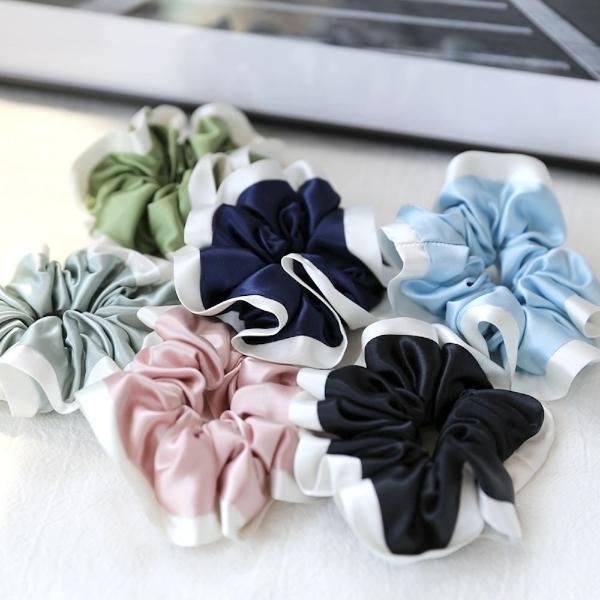 Modern 100% Silk Silhouette Hair Scrunchies