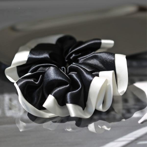 Modern 100% Silk Silhouette Hair Scrunchies