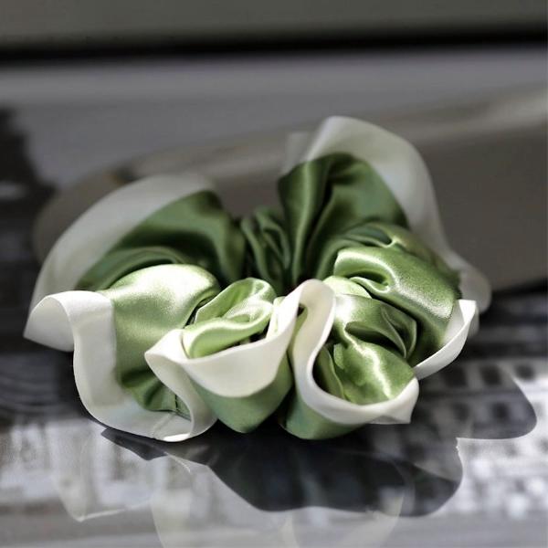 Modern 100% Silk Silhouette Hair Scrunchies