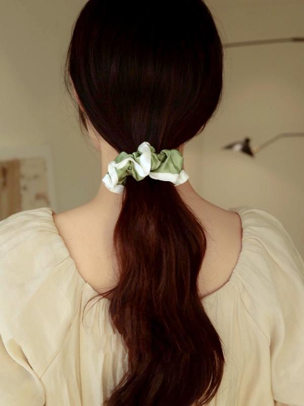 Modern 100% Silk Silhouette Hair Scrunchies