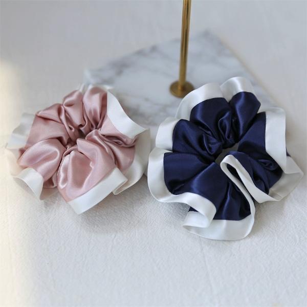 Modern 100% Silk Silhouette Hair Scrunchies