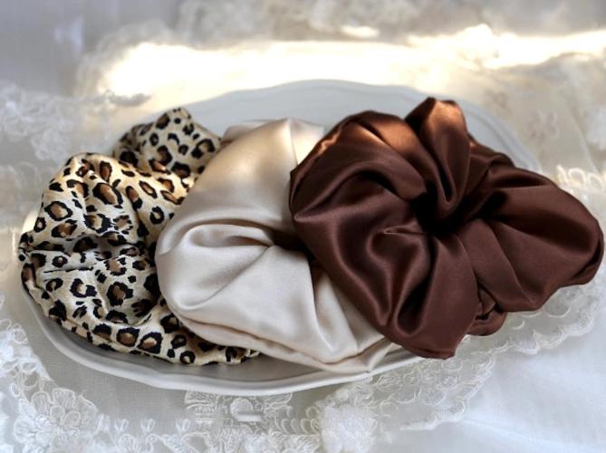 Luxurious 100% Silk Hair Scrunchie - 6cm wide