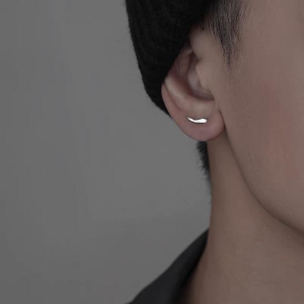 Minimalist Line Gentleman's Ear Studs