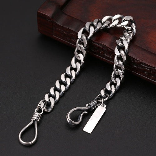 Bold Sterling Silver Cuban Chain Bracelet