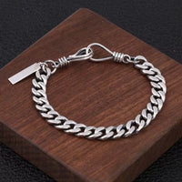 Bold Sterling Silver Cuban Chain Bracelet