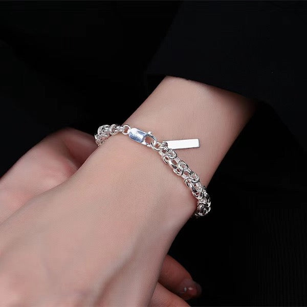 Classic Sterling Silver Dragon Chain Bracelet