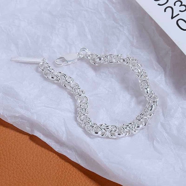 Classic Sterling Silver Dragon Chain Bracelet