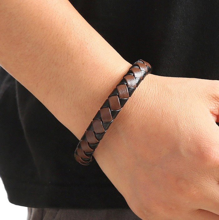 Leather-like Braided gentleman bracelet