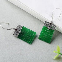 Chinese Character Double Happiness Jade Earring