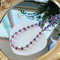 Amethyst Green Onyx Beads Necklace n Bracelet