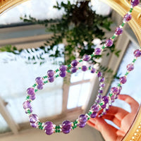 Amethyst Green Onyx Beads Necklace n Bracelet