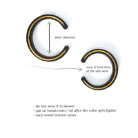 Black Sandal Wood Bronze Line Bangle-Unisex