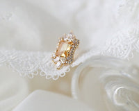 Citrine Royal Style Ear Studs