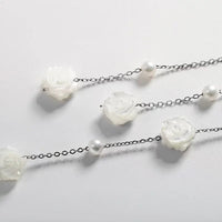 Mother of Pearl Rose Flower Star Necklace