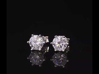 Classic 6 Claws Solitaire Earrings - Moissanite Stone